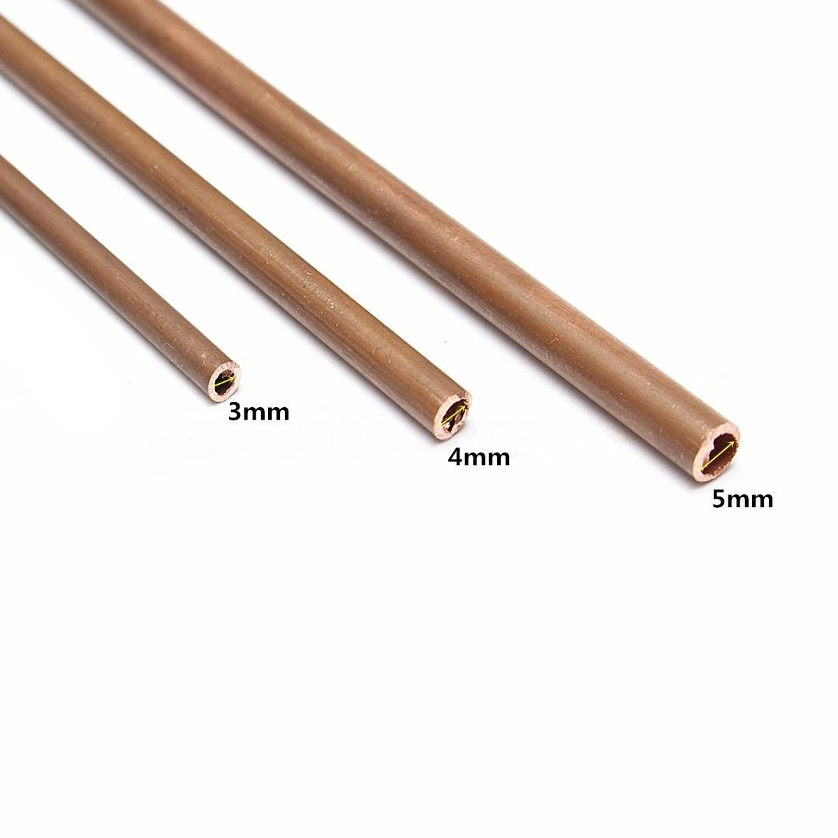 High Quality Copper Tube Plumbing Pipe/Tube DIY Rod 3mm - 5mm Inner Diameter 300mm Length