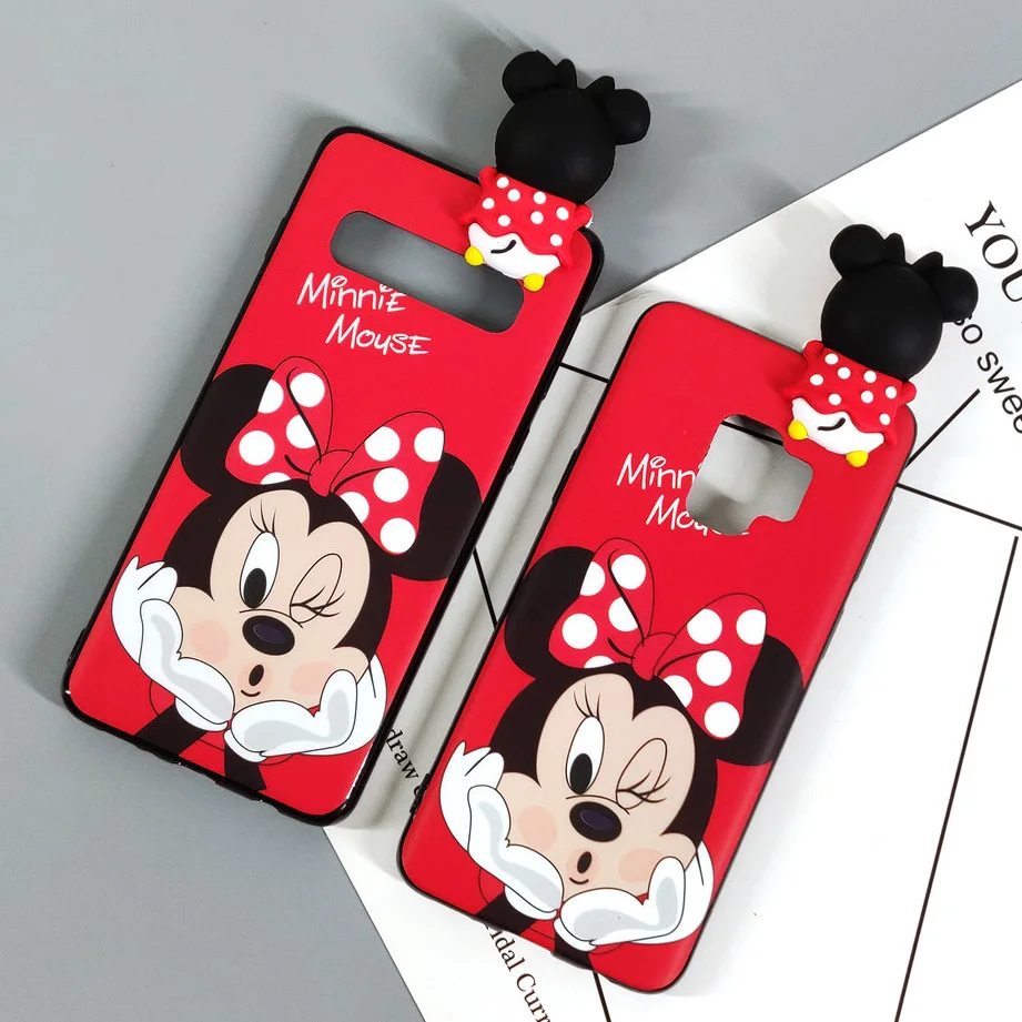 

3D Cartoon Minnie Toy Phone Case For Samsung Galaxy S8 S9 S10 Plus Coque Silicone Soft TPU Back Cover For Samsung S8Plus S9 Plus