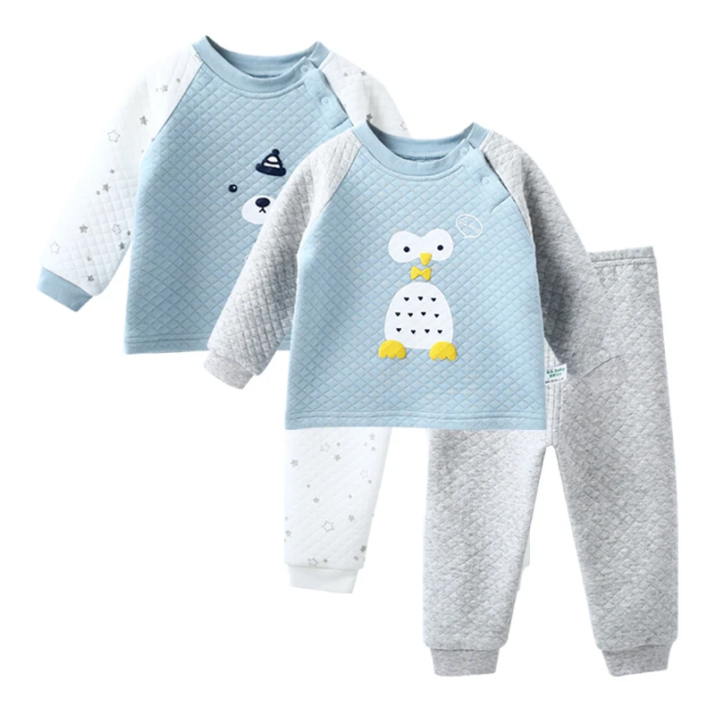 

4pcs/lot Boys Clothes Winter Children's Clothing Girl Warm Autumn Clothes For Girls Kids Pajamas Sets Sleepwear