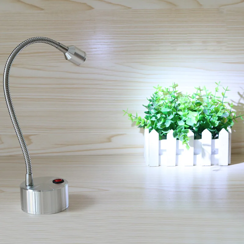 

Soft Pipe 3W LED Picture Light Table Study Book Lamp Cupboard On/Off Button Powered by Batteries Store Cabinet Exhibition
