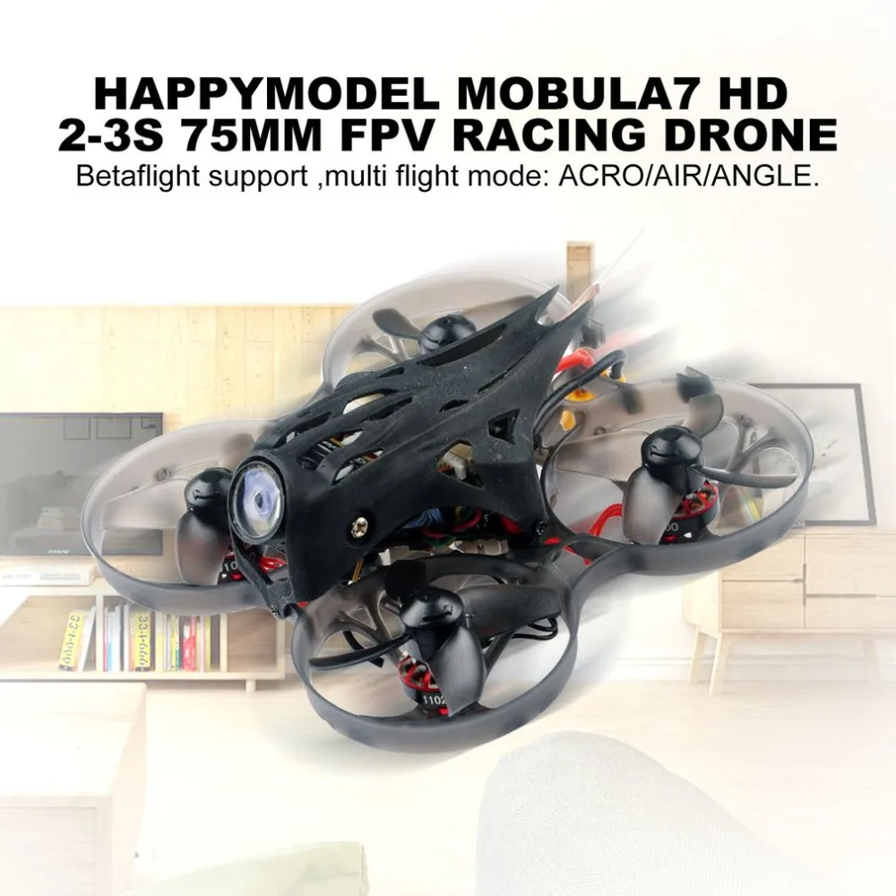 Happymodel Mobula7 HD 2-3 S 75 мм Crazybee F4 Pro Whoop FPV Racing Дрон PNP БНФ w/CADDX черепаха V2 HD Камера-без приемника