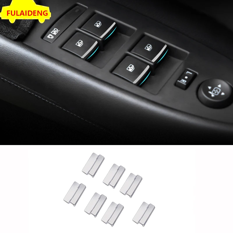

7pcs For Cadillac SRX MK2 2010-2016 ABS Chrome Interior Window Lifter Switch Button Cover Trim Car Styling Accessories