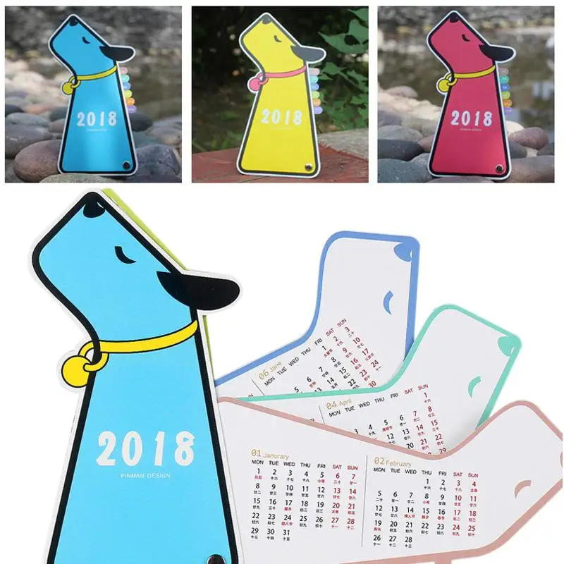 Cobee планировщик расписаний Настольный календарь креативный Мини-собака 2018 офисные украшения офисные принадлежности Детский