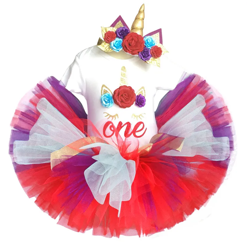 Fantasia Baby Clothing Toddler Girls Dress Colorful Tutu Girls Clothes For Party And Birthday Wear Baby Girls 1st Baptism Gowns