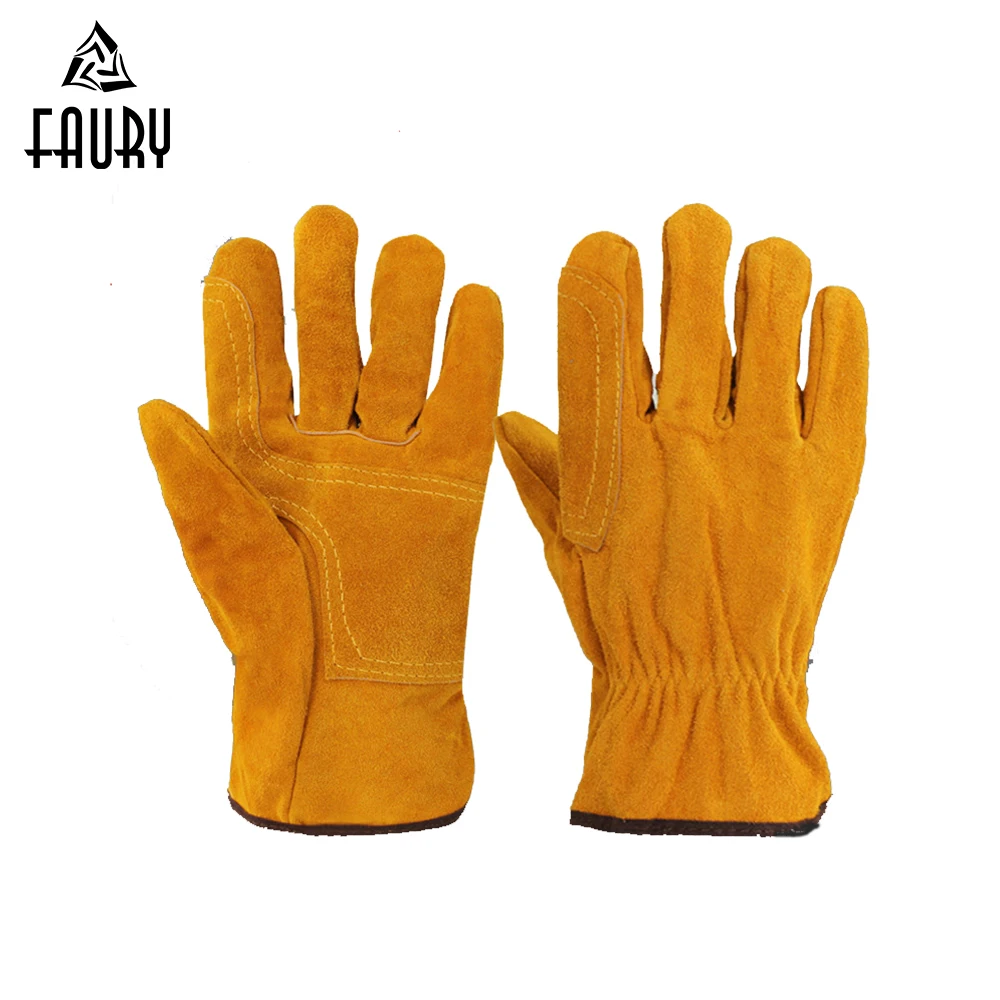 

Cowhide Leather Welding Gloves Work Safety Hands Protection Gloves Fireproof Anti-Heat Leather Gloves Welder Security Protection