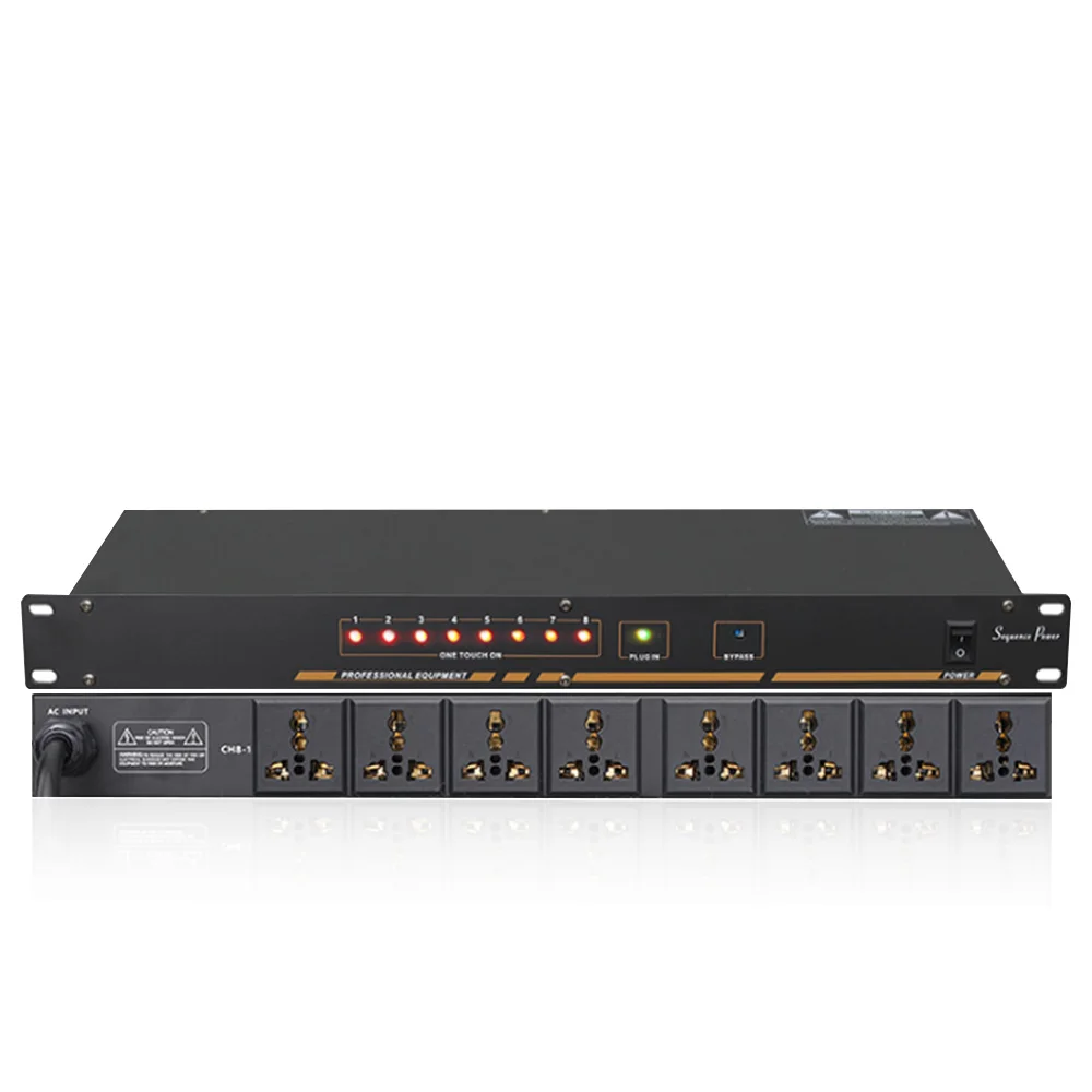 

Professional stage 8/10 way power sequencer socket sequencer voltage display independent switch SR-310