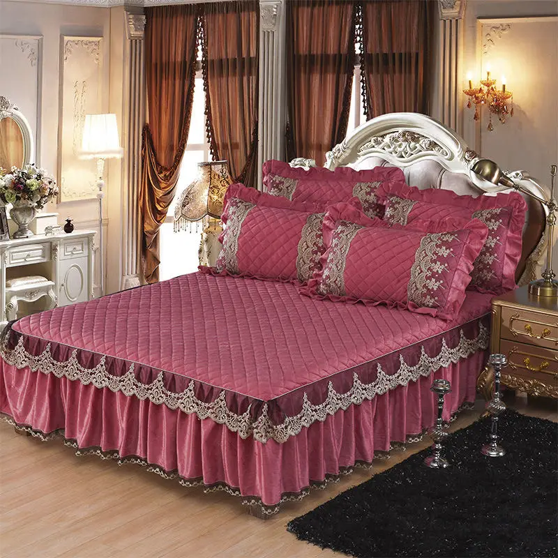 1 шт роскошное кружевное постельное покрывало высокого качества принцесса набор постельного белья разнообразие стилей - Цвет: 01