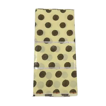 

Bazin Riche Damask Printed Guinea Brocade Fabric with Dot Pattern in 10 yards per piece