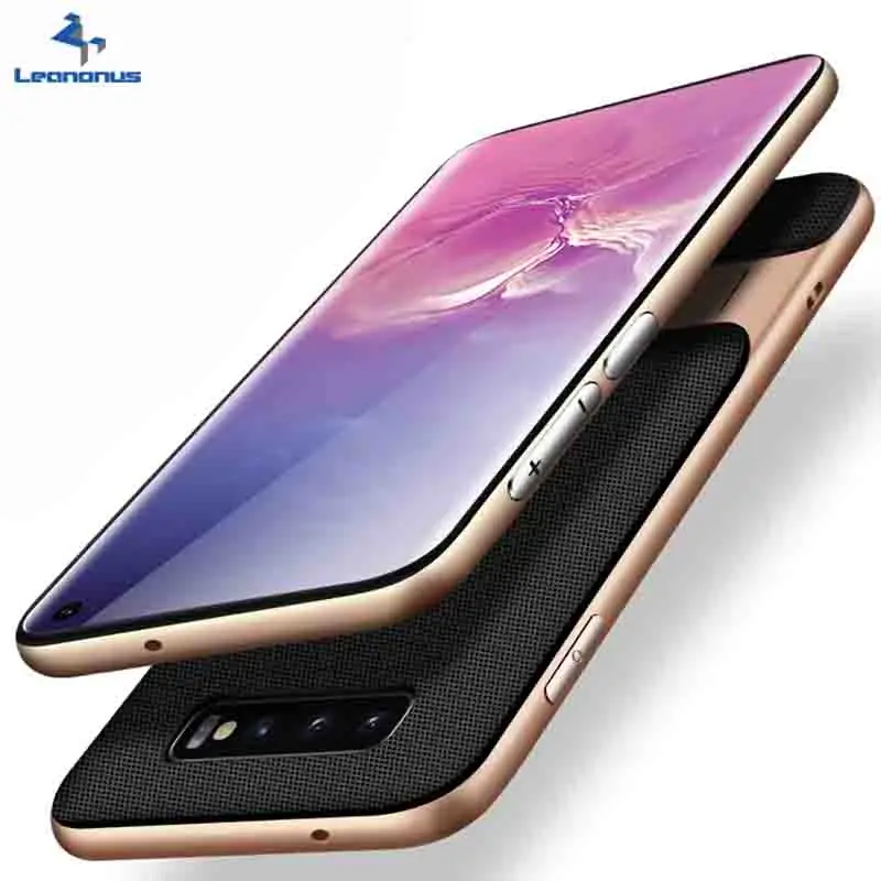 

2 in 1 TPU+PC Case for Samsung S10 Plus Cover Ultra Thin Shockproof Stand Holder Coque for Samsung S10e S10Plus Protective Case