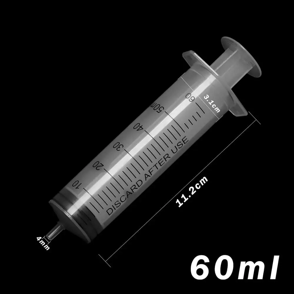 1 шт. прочные 60 мл/100 мл/150 мл многоразовые большие гидропоники пластиковые питательные стерильные для измерения здоровья шприцевые инструменты для кормления кошек - Цвет: 60ml