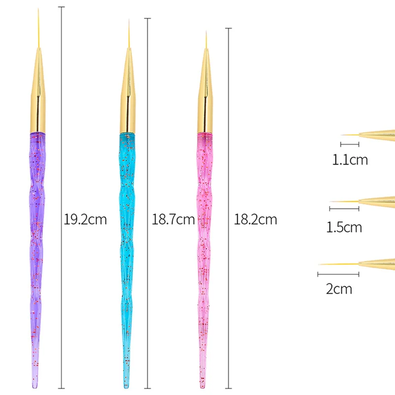 3 палочки светотерапия Pull Pen пластиковый матовый дизайн ногтя маникюрные инструменты для ногтей цветная ручка-закладка аксессуары для ногтей