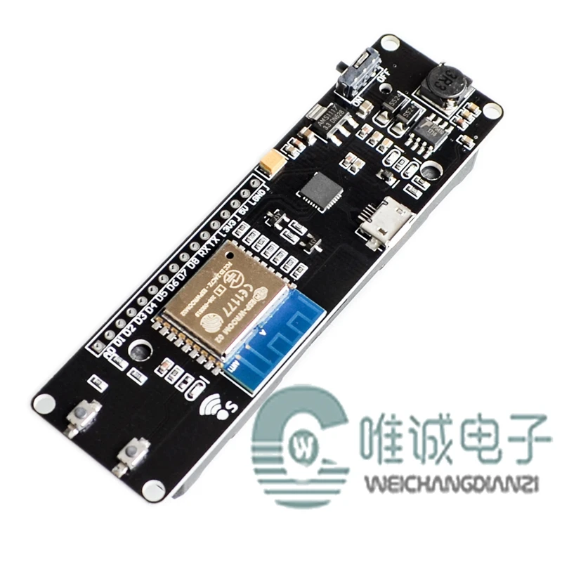 

Wemos Esp-wroom-02 Mother Board D1 Mini Wifi Module ESP8266 with 18650 Battery Case Compatible with Nodemcu