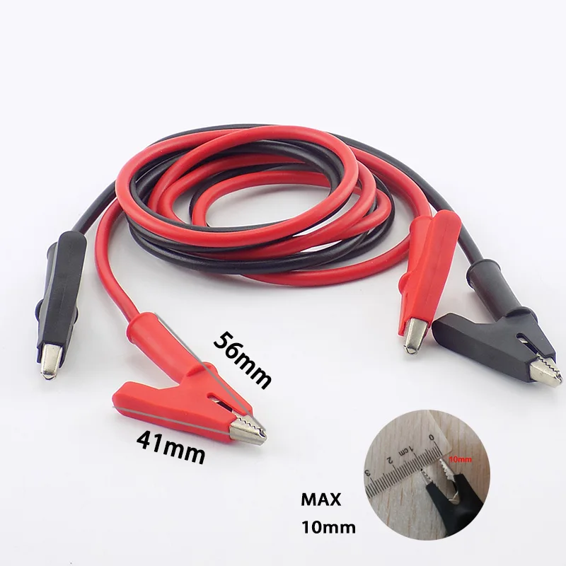 

High Voltage Alligator Clips Electrical DIY Test Leads Alligator Double-ended Crocodile Clips Test Jumper Silicone Wire