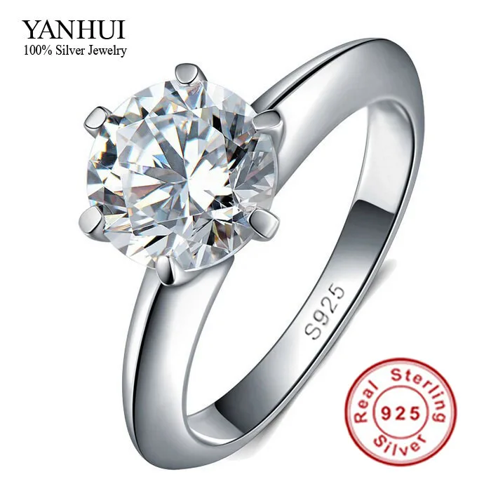 big promotion 100 solid silver ring set 1 carat sona cz diamant engagement ring real - Cheap Real Diamond Wedding Rings big promotion 100 solid silver ring set 1 carat sona cz diamant engagement ring real - Cheap Real Diamond Wedding Rings
