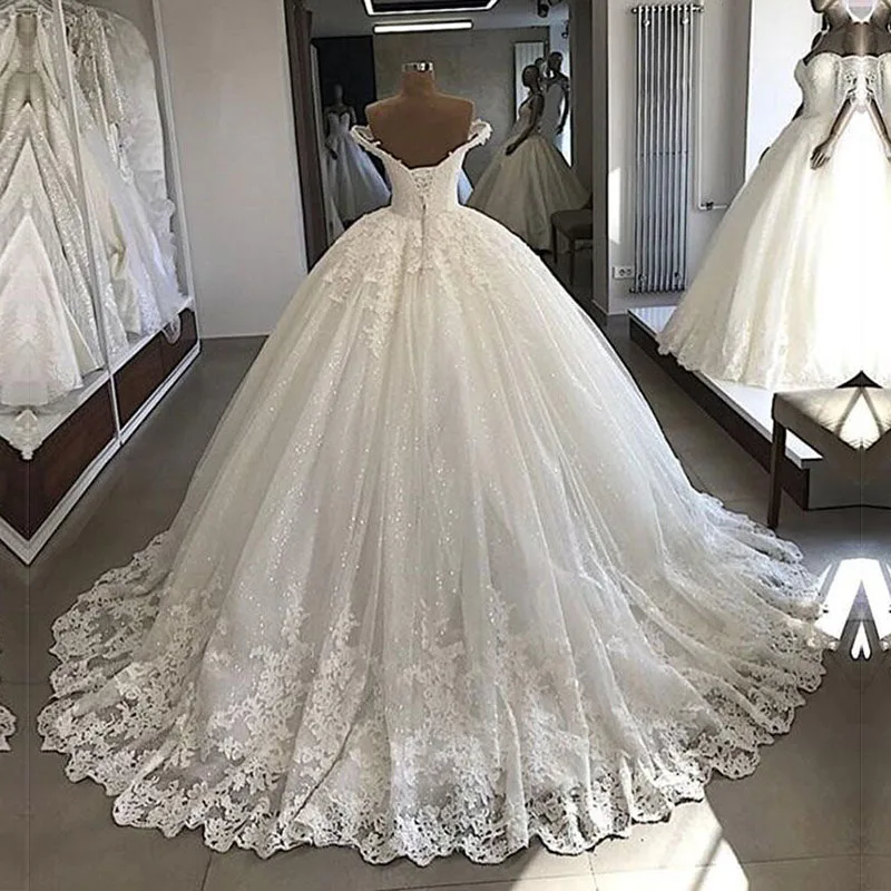 SHJ219 Robe de mariage роскошное бальное платье Свадебные платья на заказ кружевные сзади старинные свадебные платья Vestido De Noiva