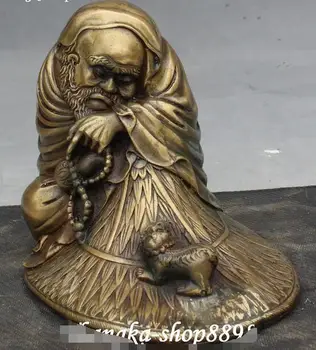 

Chinese Buddhism Bronze Arhat Damo Bodhidharma Dharma Buddha Lion Beast Statue