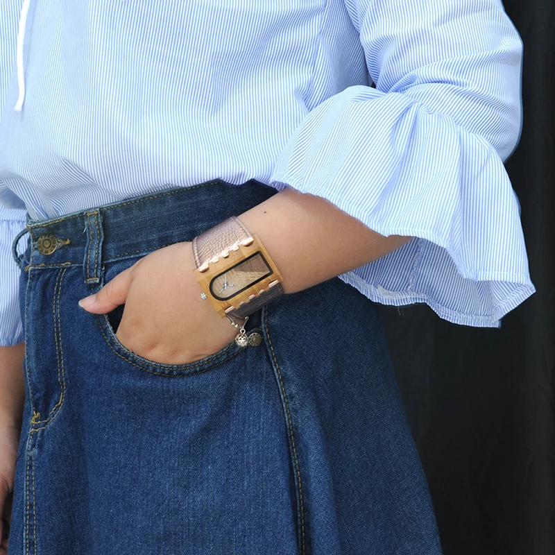 BOBO BIRD New Designer Wooden Watches Women with PU Leather Strap Quartz Watch (57)