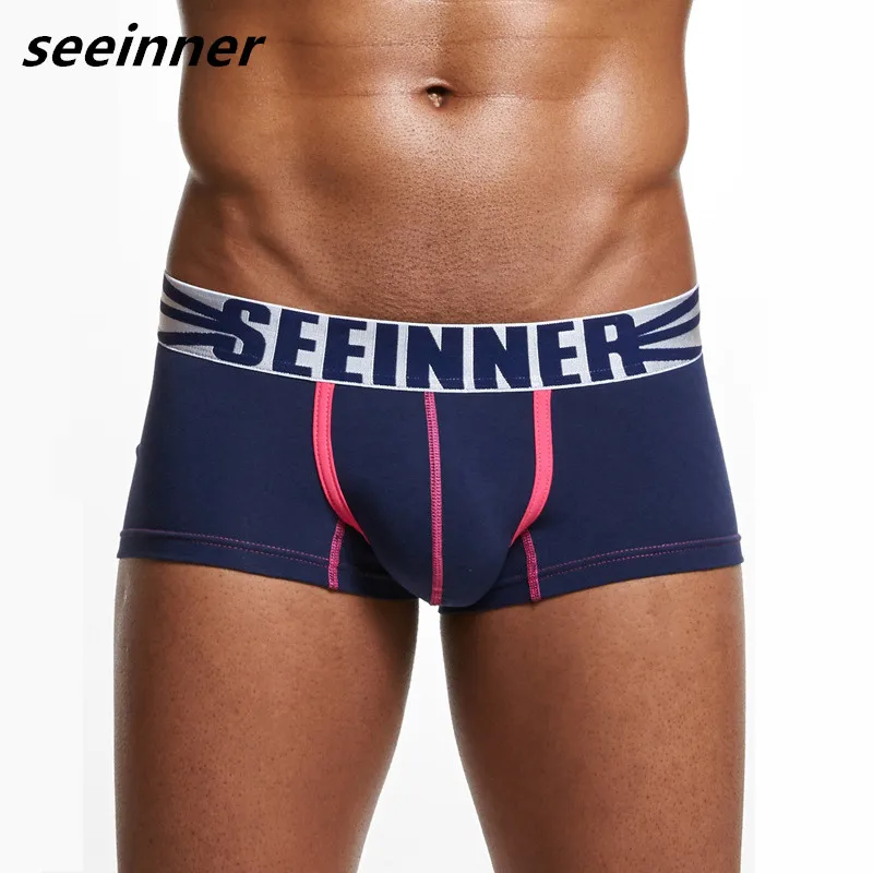 Seeinner brand men sexy underwear boxers cotton Underwear men Casual boxer Shorts gay underwear Sleepwear men shorts size XL Seeinner brand men sexy underwear boxers cotton Underwear men Casual boxer Shorts gay underwear Sleepwear men shorts size XL