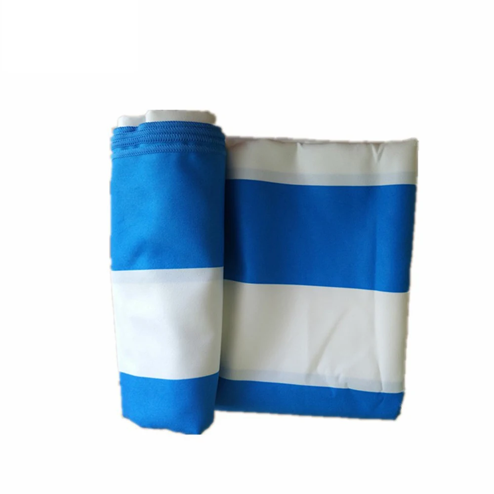 Большой Пляжный коврик Zipsoft 85*200 см микрофибра в полоску быстросохнущее Дорожный