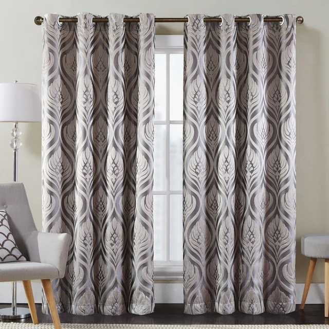GIGIZAZA Luxury Japanese Blinds Curtains for Living Room Bed Room Home Decorative Drape Grey