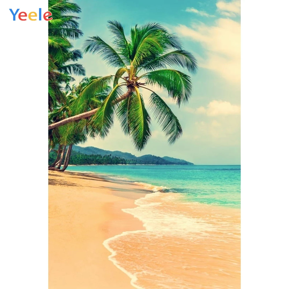 

Yeele Seaside Beach Coconut Tree Tropical Scenery Photography Backgrounds Personalized Photographic Backdrops For Photo Studio