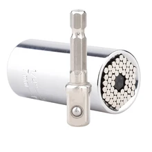 Evrensel Tork Anahtarı kulaklık Soket Kol 7-19mm elektrikli matkap Cırcır Burç Anahtarı Anahtar Sihirli Çok El Aletleri(China)