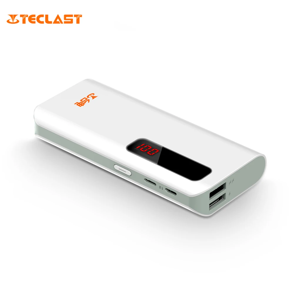 imágenes para Teclast T100CE 10000 mAh Banco de la Energía de 8 Pines Micro USB Entrada Doble Pantalla Digital Inteligente de Baterías Externas imágenes para Teclast T100CE 10000 mAh Banco de la Energía de 8 Pines Micro USB Entrada Doble Pantalla Digital Inteligente de Baterías Externas