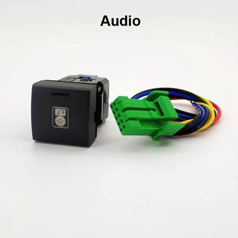 Электропитание руль Отопление зеркало заднего вида Отопление Музыка Аудио электронный переключатель в виде собаки кнопка провода для Toyota Prado 18-19