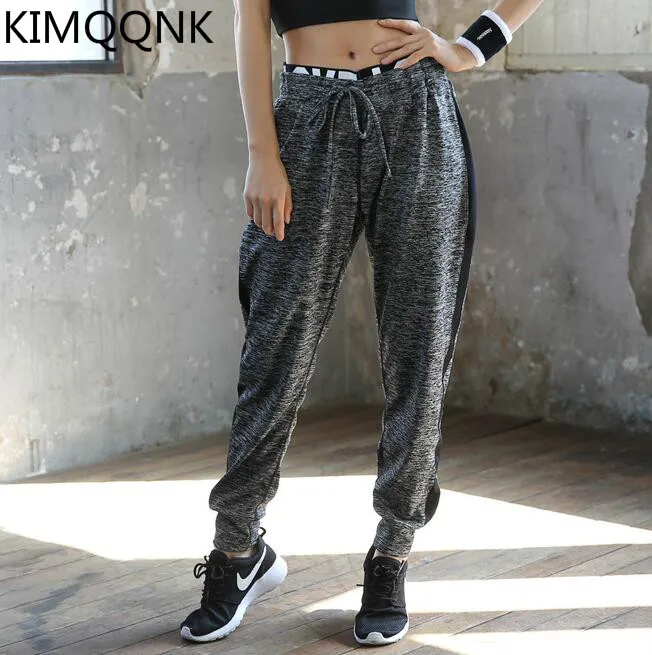 New loose running training yoga pants dry quick workout exercise