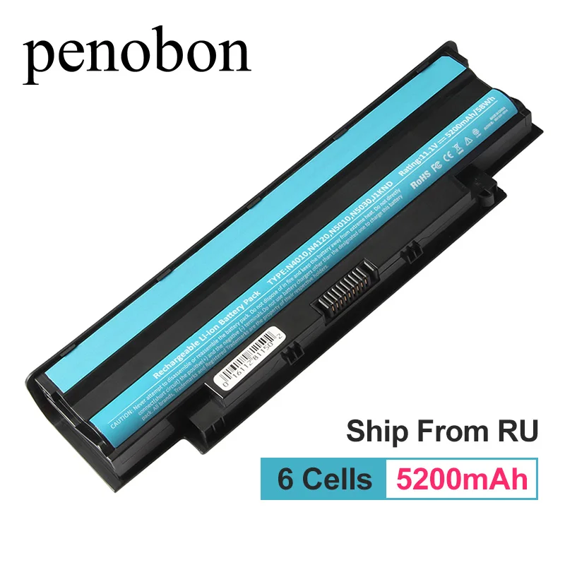 penobon 5200MAh Laptop font b Battery b font for Dell Inspiron n5110 N5010 N5010D N7010 N7110