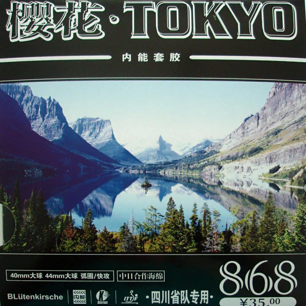 Kokutaku Tokyo 868 Pips-In Table Tennis PingPong Rubber with Sponge photo