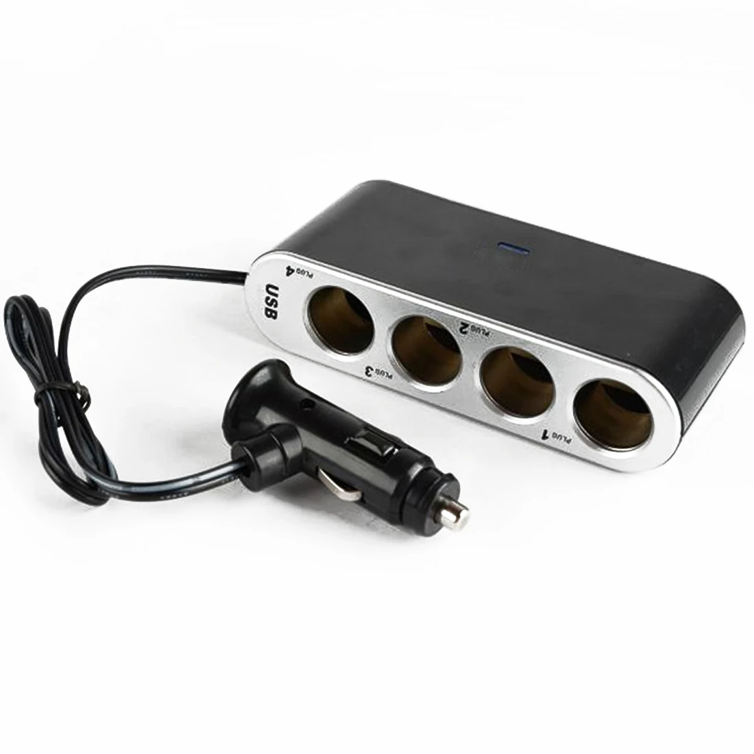 Dewtreetali New Arrival 12V 24V 4 Way Multi Socket Car Charger Vehicle Auto Car Cigarette