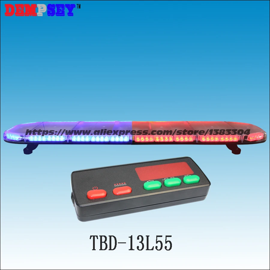 

TBD-13L55 High quality super bright 1.5M blue&red LED lightbar, emergency/police lightbar,DC12V/24V Car Roof Flash Strobe light