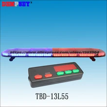 Tbd-13l55 высокое качество супер яркий 1.5 м синий и красный светодиодный световая, аварийный/Полиция световая, DC12V/24 В крыше автомобиля флэш Strobe Light