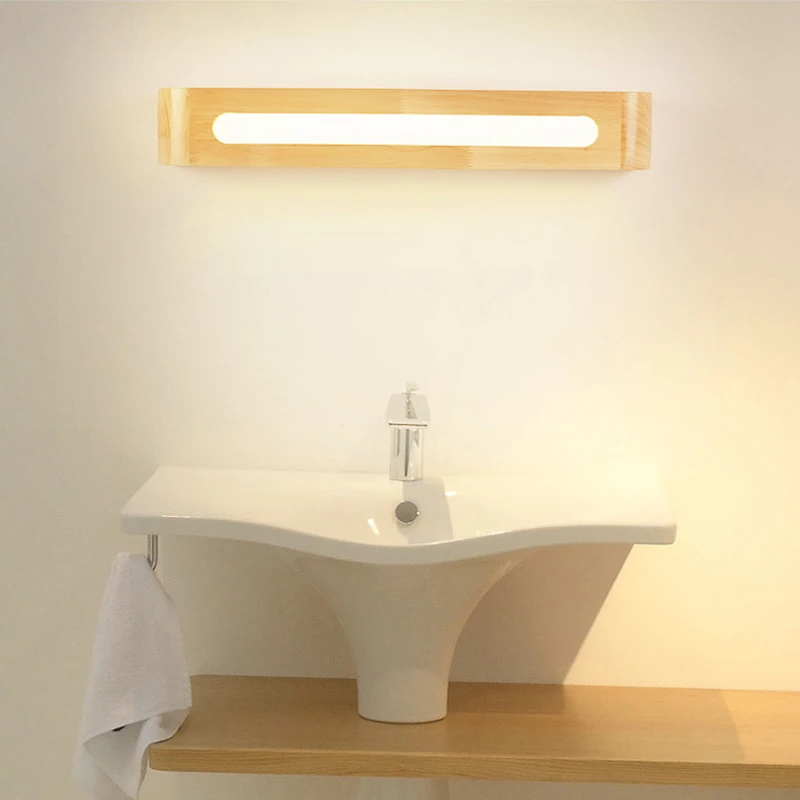 Творческий nordic спальня деревянный настенный светильник 110 в 230 3 Вт LED потолочные светильники исследование фон лампа для зеркала в ванной светильник Инж