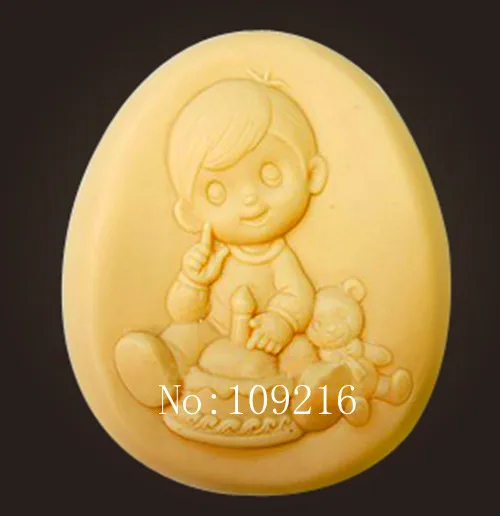 1pcs Birthday Baby (zx1605) Silicone Handmade Soap Mold Crafts DIY Mold