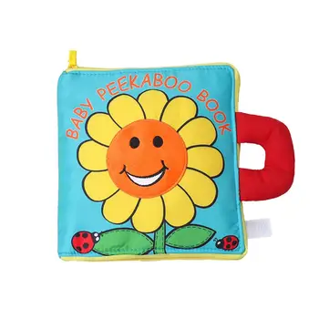 

Cartoon Baby Cloth Book Tear Resistant Washable No-fading Book Sunflower Book For Children Animal Baby Label Book