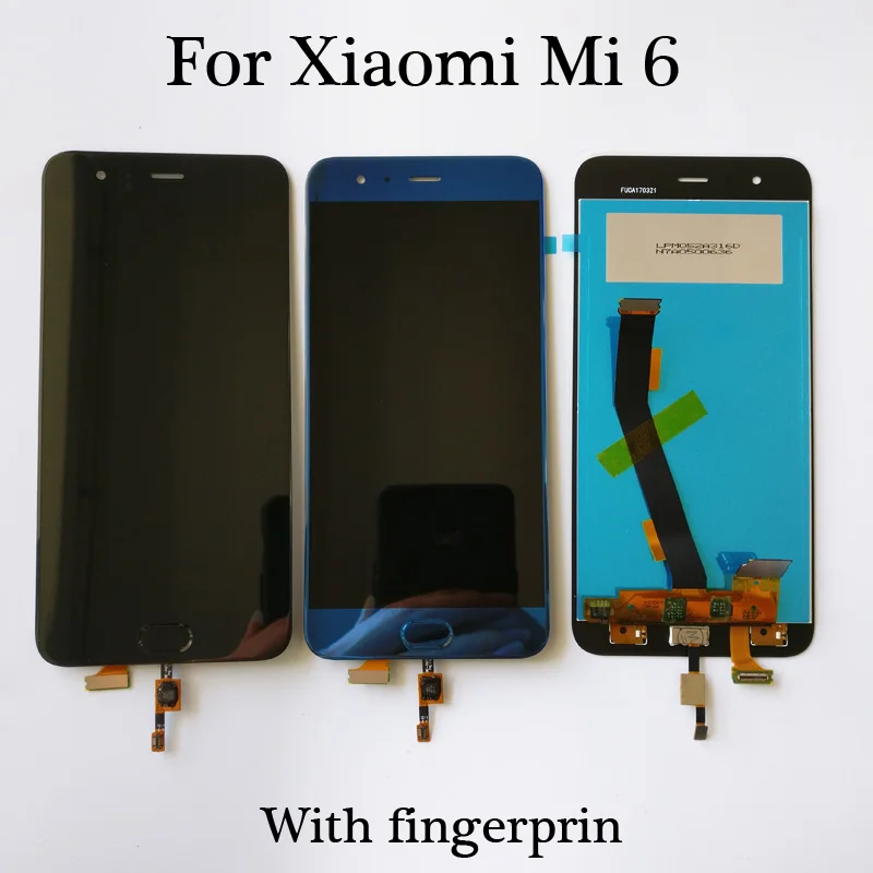 Черный/синий/белый для Xiaomi Mi6 Mi 6 MCE16 Полный ЖК дисплей + сенсорный экран дигитайзер