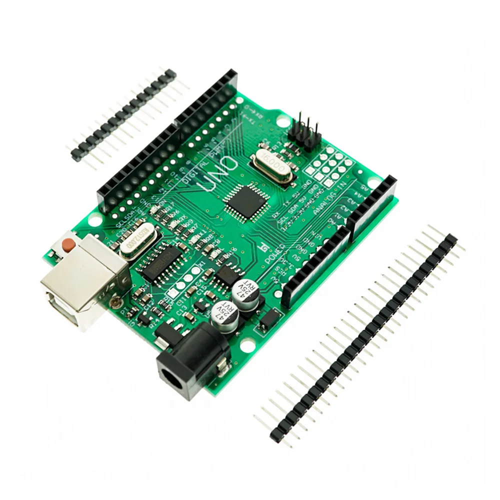 Улучшенная версия Green Development Board с usb кабелем ATmega328P CH340G UNO R3|Программируемые