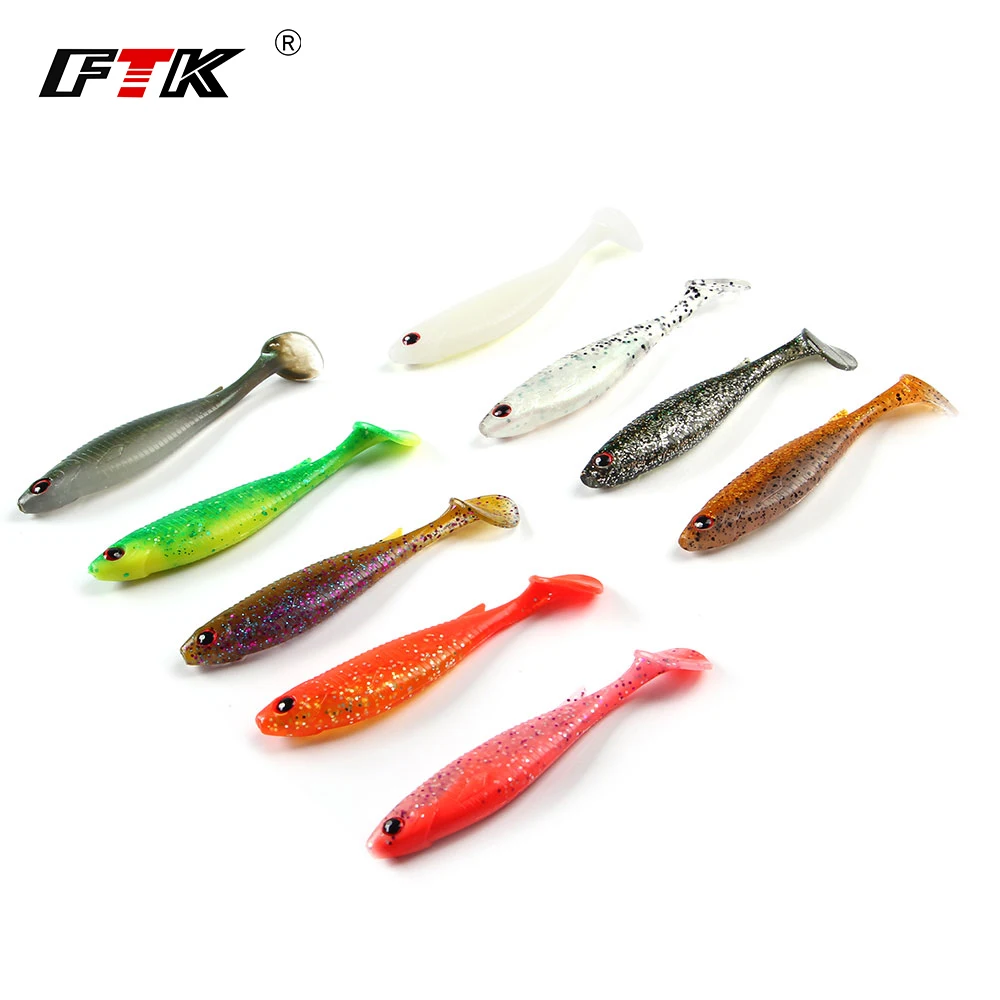 FTK 5 шт./лот 10 см/8 г рыболовные приманки, наживки Swimbait Мягкая силиконовая приманка искусственный Карп Мягкая приманка рыболовные снасти