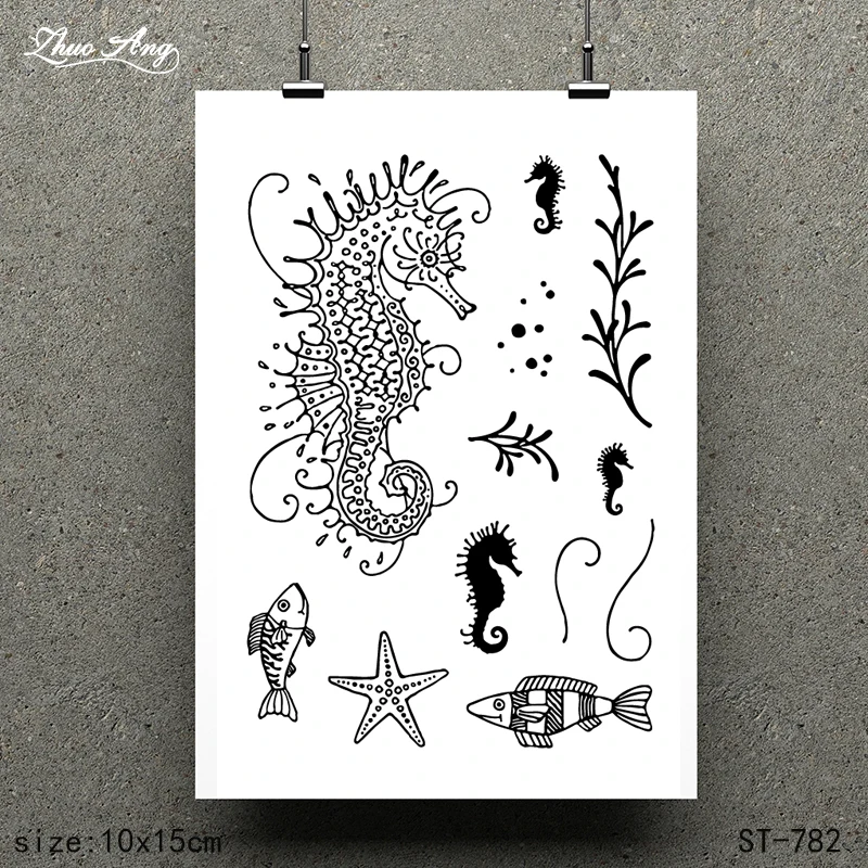 

ZhuoAng Beautiful Pattern Design Clear Stamp / Scrapbook Rubber Stamp / Craft Clear Stamp Card / Seamless Stamp ST-782