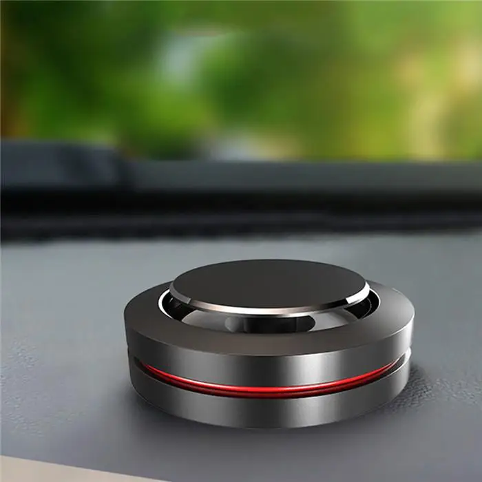 Car Air Freshener Alloy Solid Balm Perfume Diffuser Luxury Automobiles Internal Air Cleaner Fragrance Scent Smell Freshener Gift - Color Name: Black