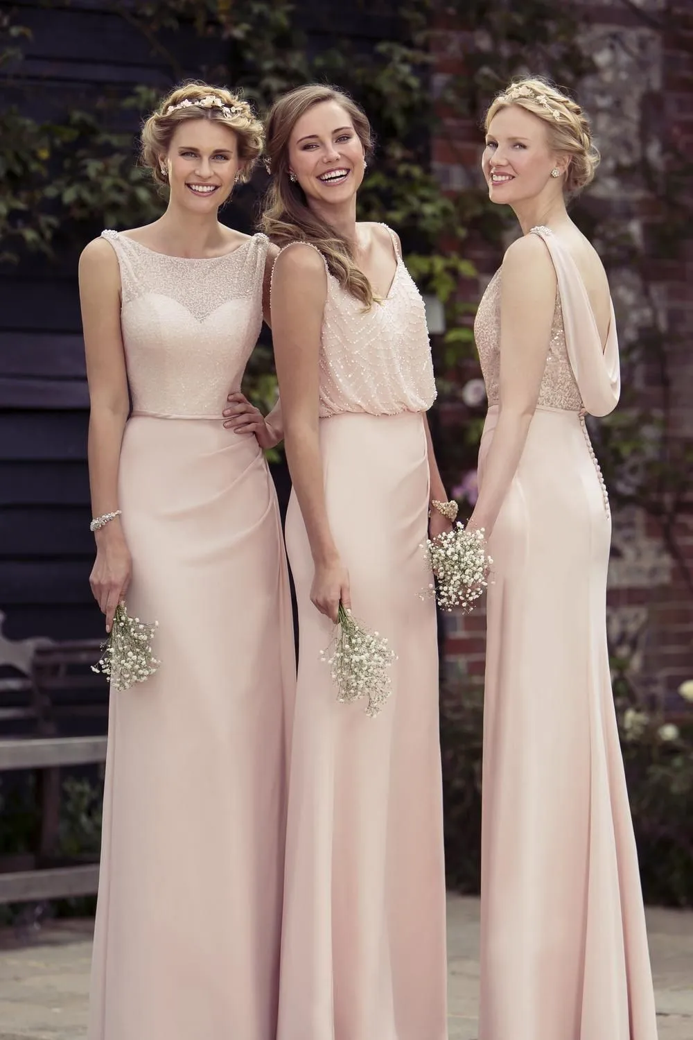 fashion luxury long Bridesmaid Dresses 2016 backless 3 Style beaded women formal dress for wedding guest party