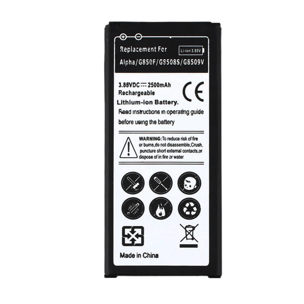 

2019 New 3.85V 2500mAH Replacement Mobile Phone Battery For Samsung Galaxy Alpha G850F G8509V G8508S Li-ion Battery