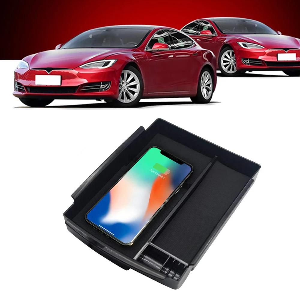

Car Built-in Qi Wireless for iPhone Xs Max/Xs/ XR/X/ 8/8 Plus Samsung S9/S9+/S8/S8+/S7/Note 8 Charger for Tesla Model X Model S
