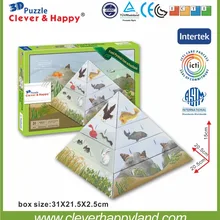 Новинка, умный и Счастливый 3d пазл, пищевая пирамида из школьной книги, детская головоломка, игрушка для раннего обучения, бумажная модель ручной работы