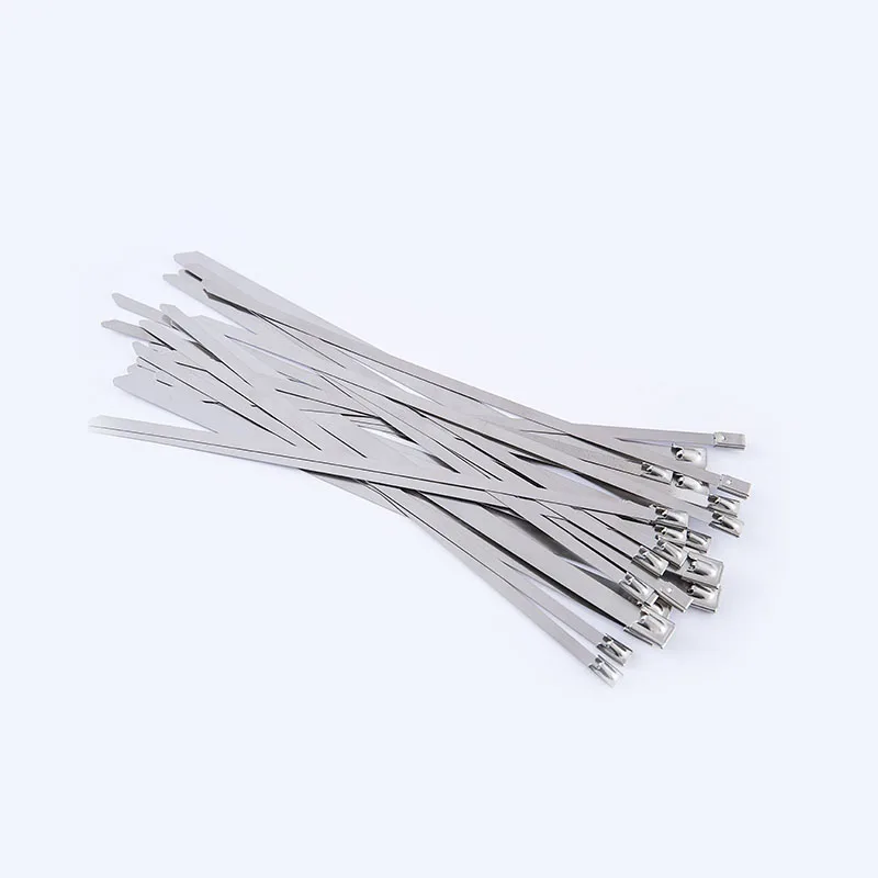 

10PCS STAINLESS STEEL METAL CABLE TIES TIE ZIP WRAP EXHAUST HEAT STRAPS INDUCTION PIPE