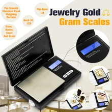 100 г 0,01 г цифровые ювелирные изделия весы алмазные золотые монеты калибровки вес Точная платформа из нержавеющей стали 127x76x19 мм Размер