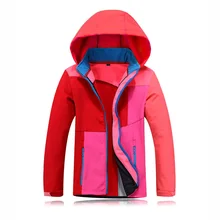 Осенне-зимнее Спортивное Детское пальто Лыжная куртка с капюшоном ветрозащитная водонепроницаемая куртка для мальчиков и девочек