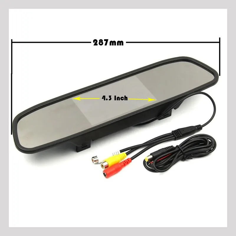 4," цифровой цветной TFT lcd HD 800*480 Автомобильный парковочный зеркальный монитор 2 видео входа для камеры заднего вида Система помощи при парковке